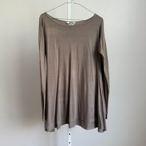 Hard Tail Forever Brown‎ Flowing LagenLook Tunic Top Scoop Neck size M Boho